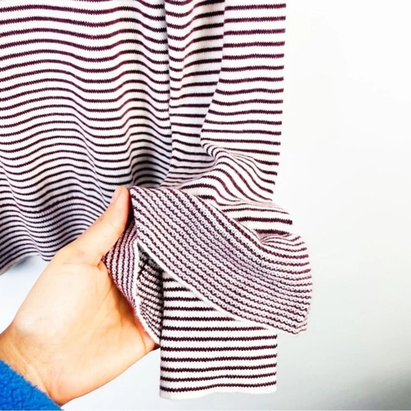 LOFT Knit Stripe Long Sleeve Top‎ Size Medium - Picture 4 of 7